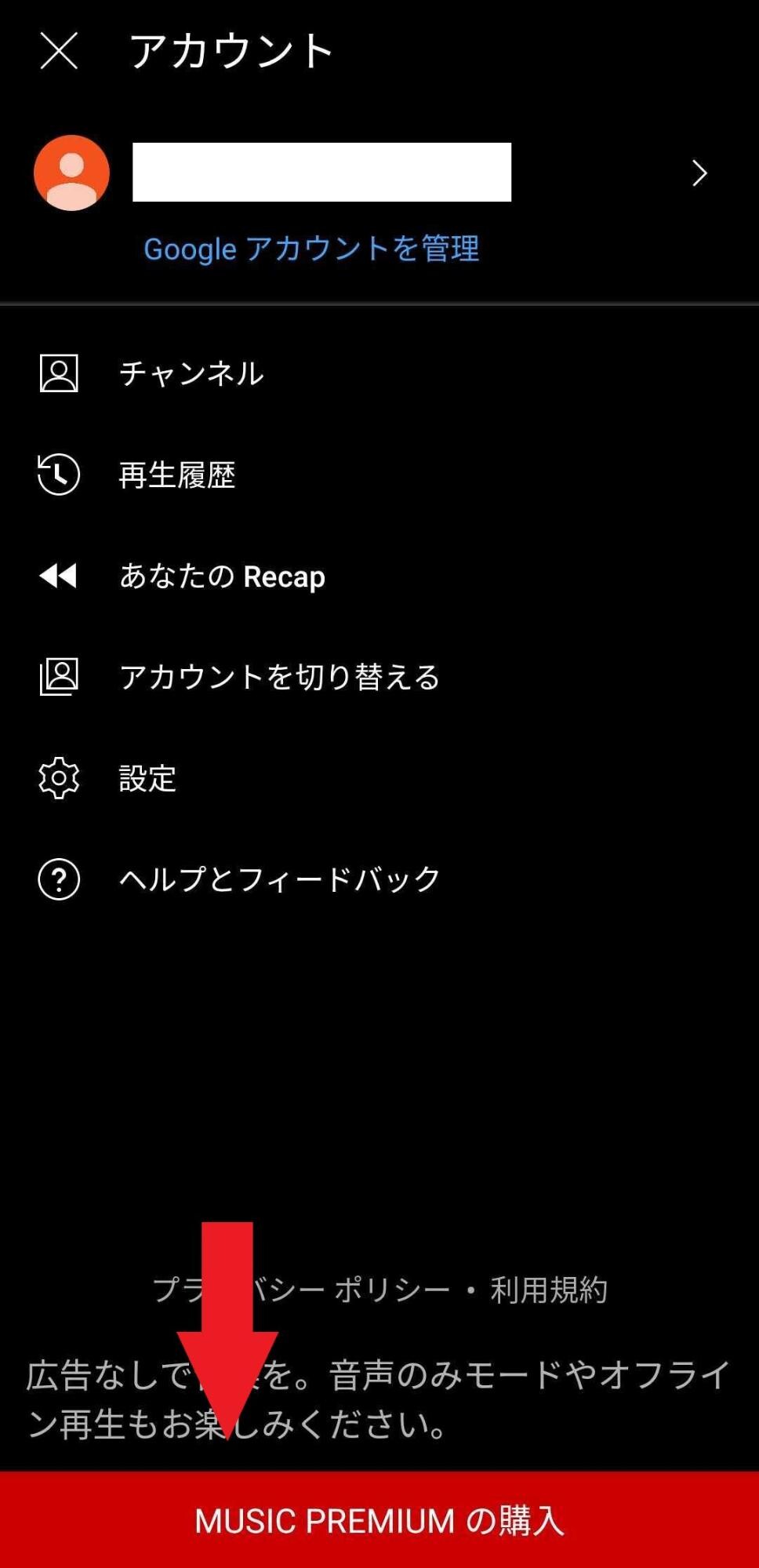 MUSIC PREMIUMの購入画面